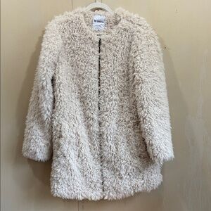 BB Dakota Soft Spot Ivory Teddy Bear Faux Fur Jacket